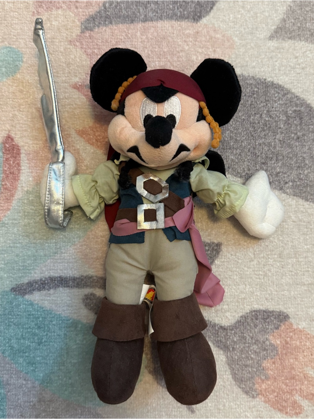 Vintage Disney Parks Pirate Mickey Mouse from Pirates of the Caribbean Plush